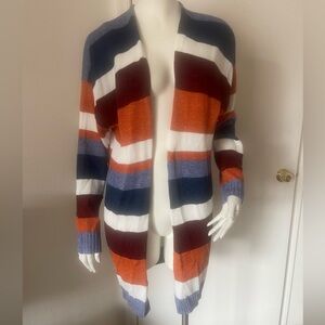 NWT Ecowish Colorblock Open Front Cardigan Sweater Size XL